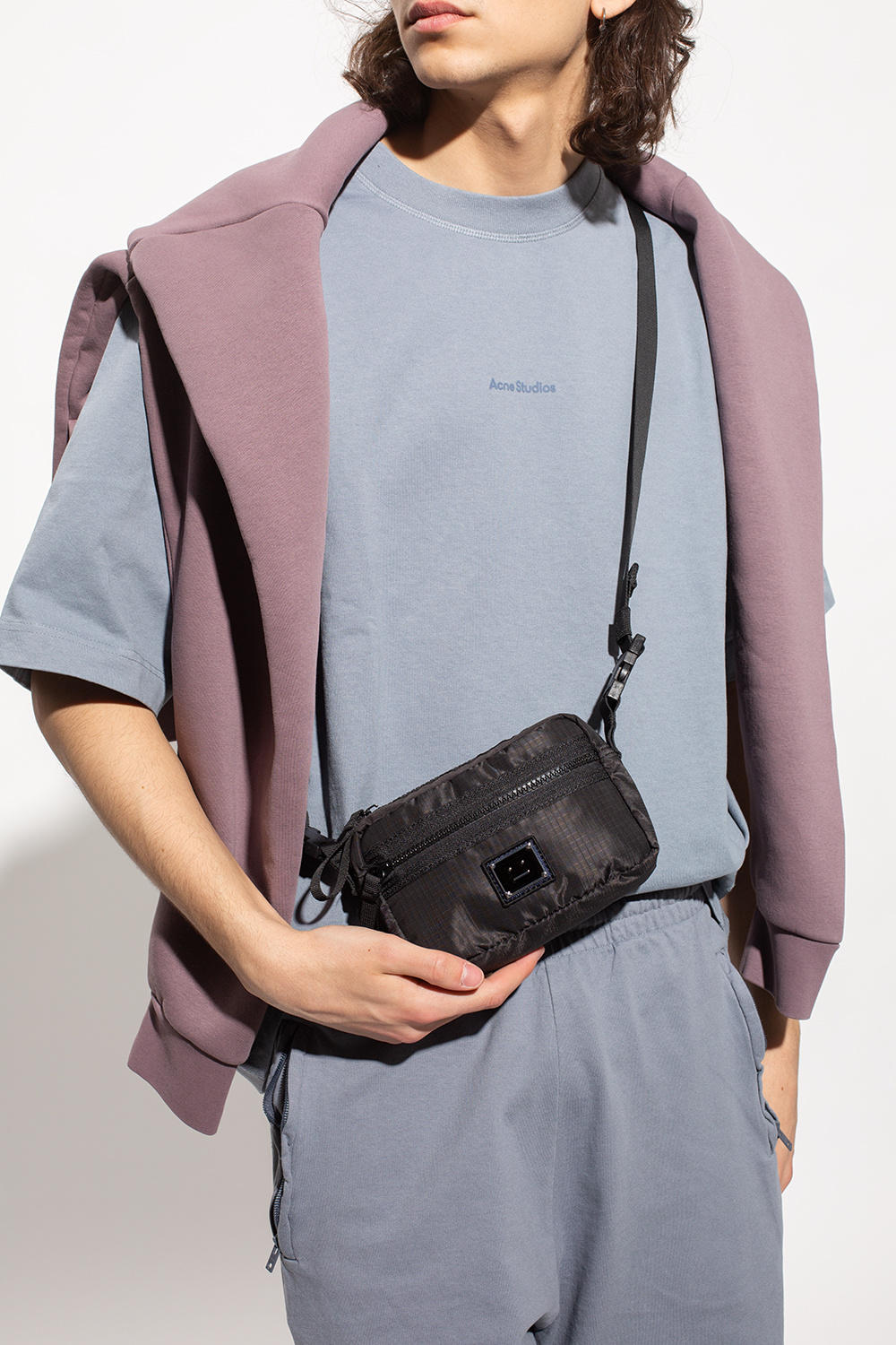 Dionysus mini leather bag Black Shoulder bag with logo Acne Studios Biname fmedShops KR